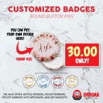 CUSTOMIZED ROUND PIN BADGE