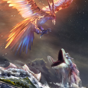 Minokawa vs Bakunawa Art Print